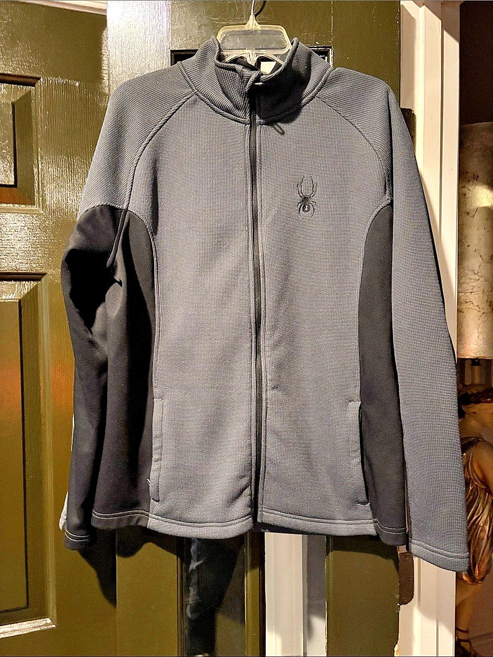 Spyder Constant Full Zip Waffle Fleece Jacket Black Large